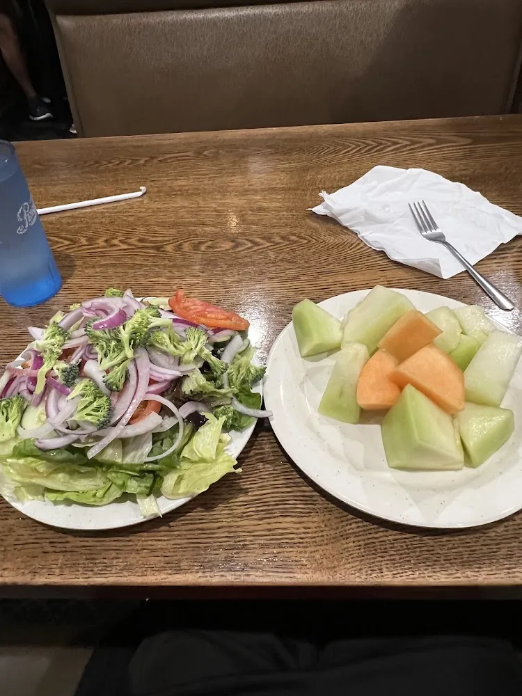 Salad and Mixed Fruit Plate